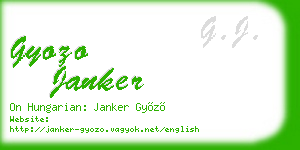 gyozo janker business card